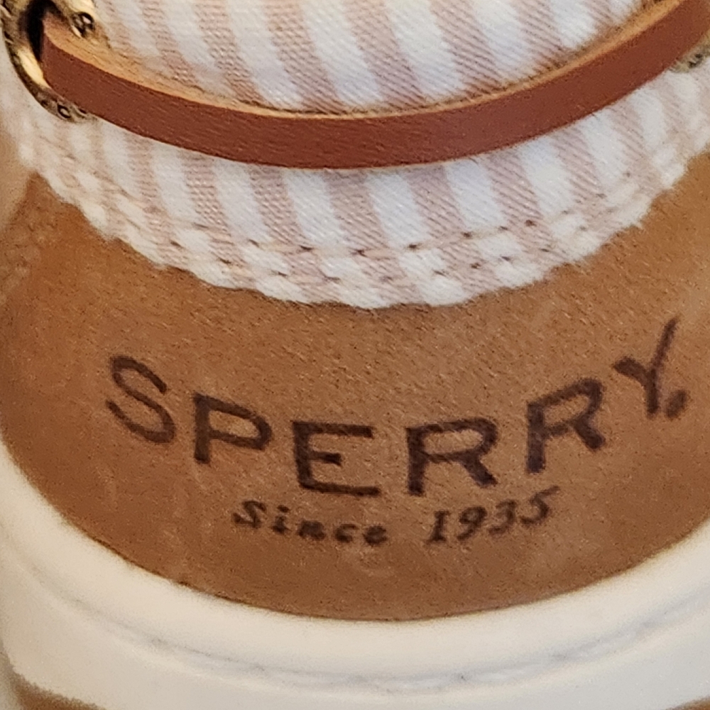Sperry Angelfish Tan Boat Shoes Size 6.5M - Picture 5 of 12